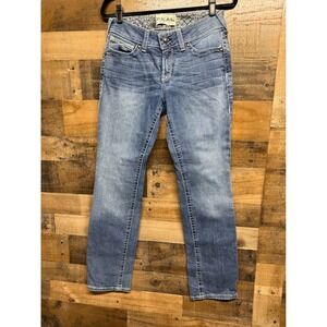 Ariat REAL Denim Icon Rainstorm Straight Leg Jeans Womens 29R Blue Western